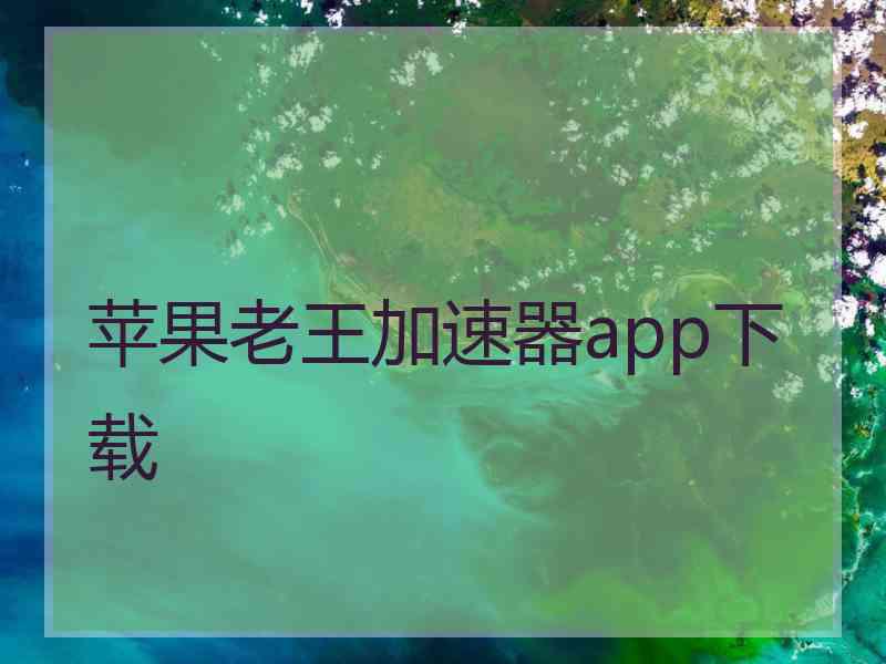 苹果老王加速器app下载