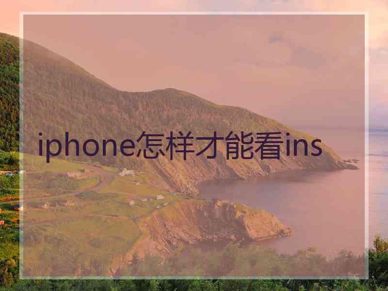 iphone怎样才能看ins