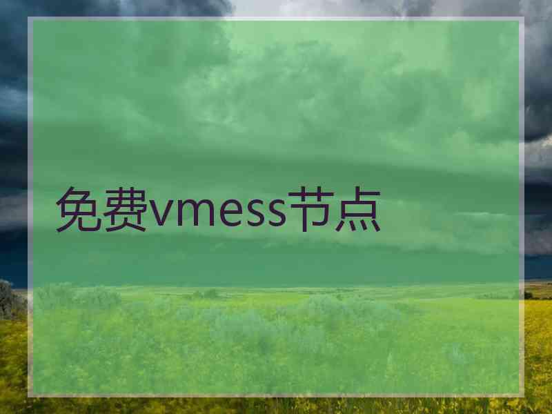 免费vmess节点